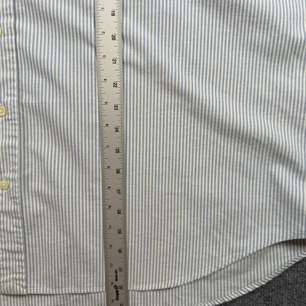 Polo Ralph Lauren Button Down Mens 2XB Blue White Striped Oxford Pony Logo